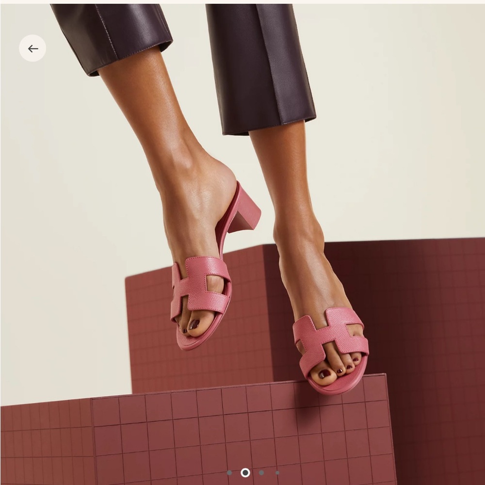 Hermes Oasis Epsom Calfskin Rose De Venise 39/5